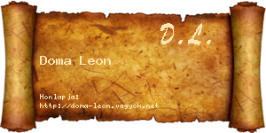 Doma Leon névjegykártya
